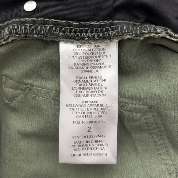 NEW WIT & WISDOM 'Ab'solution Green Mid-Ris. Stretch Twill Shorts Sz 2 NWOT 0023 - Picture 2 of 11